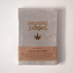 Print Fresh Smoking Journal in Gray Velvet Hardcover